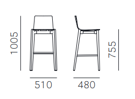 hoker Malmo, hoker Pedrali, hoker drewniany, włoski hoker, hoker do jadalni, hoker do kuchni, hoker do restauracji, nowoczesny design, włoski design