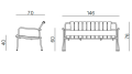 sofa Verdea, sofa Vermobil, sofa aluminiowa, sofa sztaplowana, sofa outdoorowa, sofa odporna na warunki atmosferyczne, sofa tarasowa
