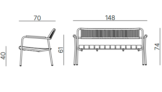 sofa Verdea, sofa Vermobil, sofa aluminiowa, sofa sztaplowana, sofa outdoorowa, sofa odporna na warunki atmosferyczne, sofa tarasowa
