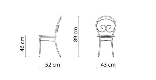 krzesło Mimmo, krzesło Vermobil, krzesło włoskie, włoski design, krzesło metalowe, krzesło ogrodowe, krzesło tarasowe, krzesło sztaplowane, krzesło do ogródka restauracyjnego