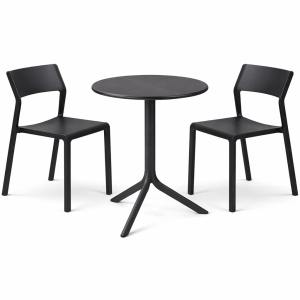 Zestaw stół Spritz + 2 krzesła Trill anthracite - Nardi