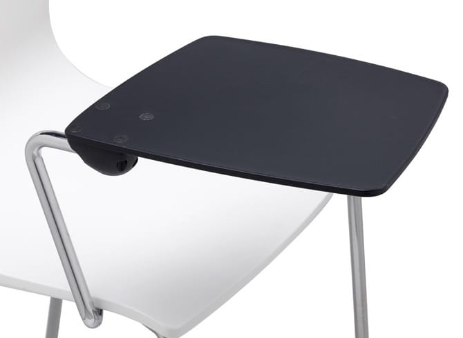 Krzesło Alice z pulpitem 2578 11 Scab Design białe nowoczesność prostota komfort
