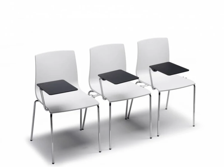Krzesło Alice z pulpitem 2578 11 Scab Design białe nowoczesność prostota komfort