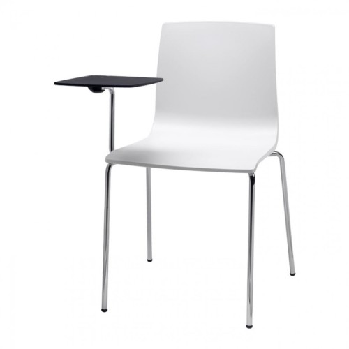 Krzesło Alice z pulpitem 2578 11 Scab Design białe nowoczesność prostota komfort