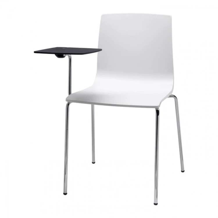 Krzesło Alice z pulpitem 2578 11 Scab Design białe nowoczesność prostota komfort