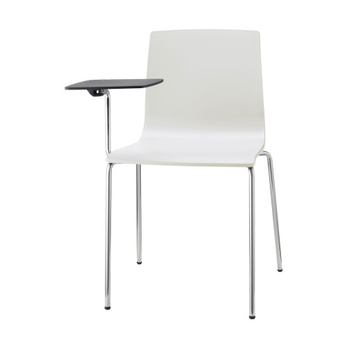 Krzesło Alice z pulpitem 2578 11 Scab Design białe nowoczesność prostota komfort