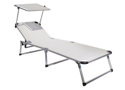 leżak Merivo, leżak z daszkiem, leżak Greenwood, meble outdoorowe, meble ogrodowe, meble tarasowe, leżak basenowy