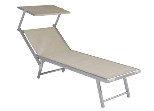 leżak Cecilia, leżak z daszkiem, leżak Greenwood, meble outdoorowe, meble ogrodowe, meble tarasowe, leżak basenowy