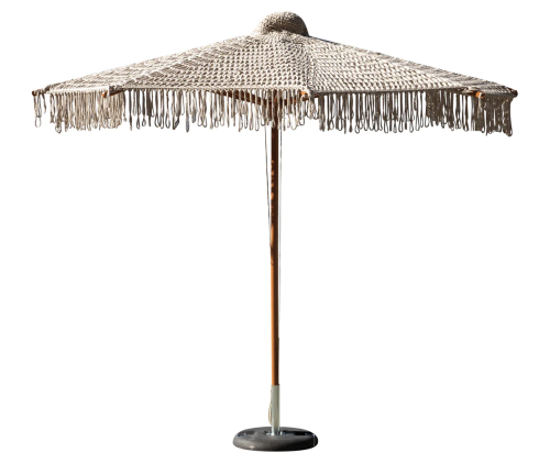 parasol Macrame, parasol Greenwood, parasol ogrodowy, parasol drewniany, parasol rozkładany, parasol boho