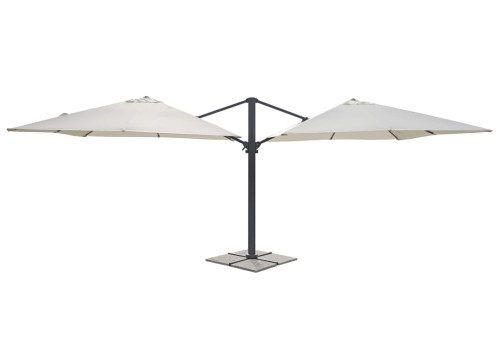 parasol Doppio, parasol Greenwood, parasol ogrodowy, parasol aluminiowy, parasol rozkładany, podwójny parasol, parasol do restauracji