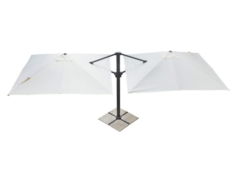 parasol Doppio, parasol Greenwood, parasol ogrodowy, parasol aluminiowy, parasol rozkładany, podwójny parasol, parasol do restauracji