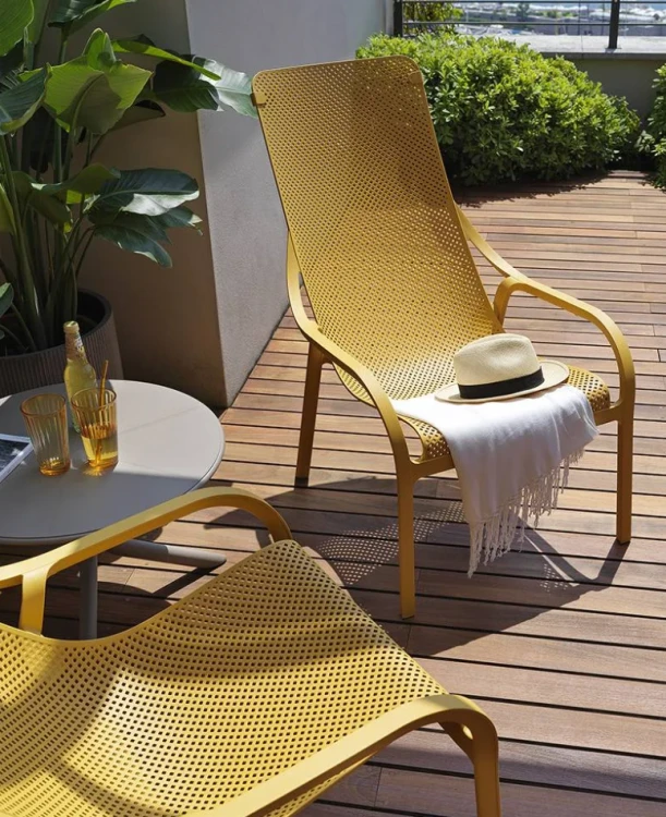zestaw Net, fotel Net Lounge, stolik kawowy Spritz, meble Nardi, meble ogrodowe, meble tarasowe