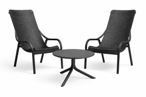 Zestaw stolik kawowy Spritz + 2 fotele Net Lounge anthracite - Nardi