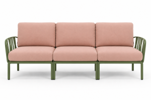 Sofa modułowa Komodo 3 zielony stelaż - Nardi