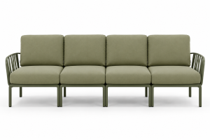 Sofa modułowa Komodo 4 zielony stelaż - Nardi