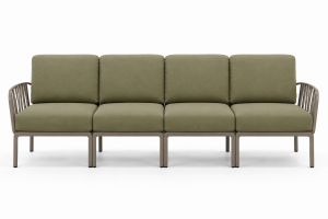Sofa modułowa Komodo 4 brązowy stelaż - Nardi