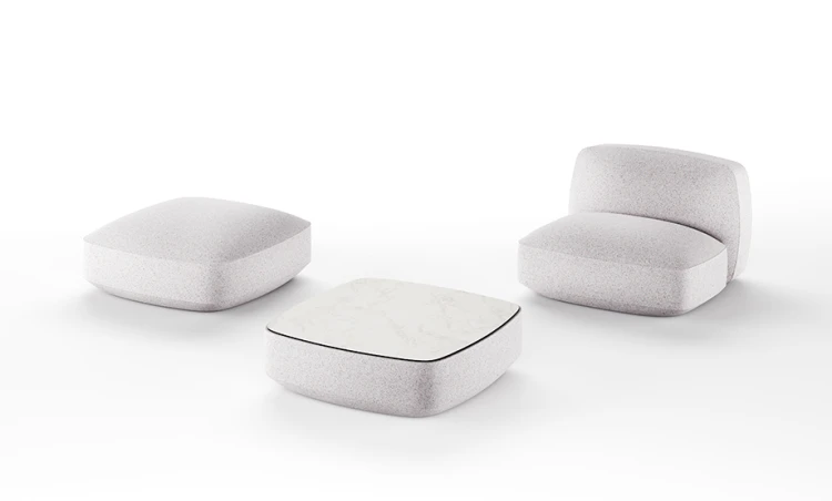 moduł serii Softer, moduł z tworzywa, sofa outdoorowa, sofa tarasowa, sofa ogrodowa, meble ogrodowe, meble Plust, meble włoskie