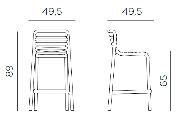 hoker Cassia, hoker Nardi, hoker outdoorowy, hoker na taras, hoker do restauracji, hoker do kawiarni, hoker odporny na warunki atmosferyczne, włoski design