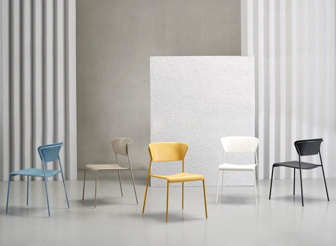 Krzesło Lisa Technopolymer Scab Design czarne elegancja prostota pastele komfort wysoka jakość
