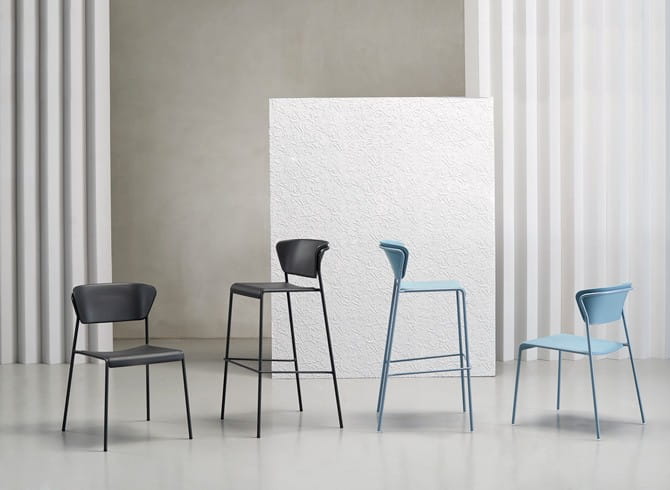 Krzesło Lisa Technopolymer Scab Design czarne elegancja prostota pastele komfort wysoka jakość
