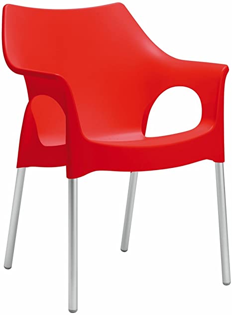 Krzesło Ola Scab Design czerwone nowoczesność prostota minimalizm komfort wysoka jakość