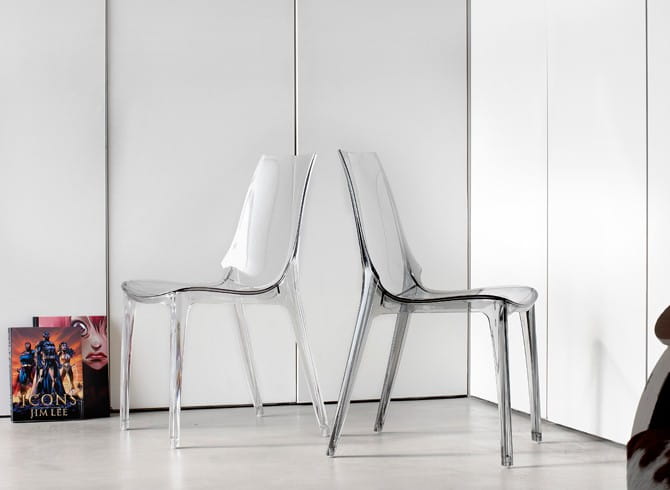 Krzesło Vanity Scab Design transparentne przezroczyste elegancja prostota minimalizm komfort wysoka jakość