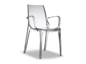 Krzesło Vanity z podłokietnikami Scab Design - transparentne 
