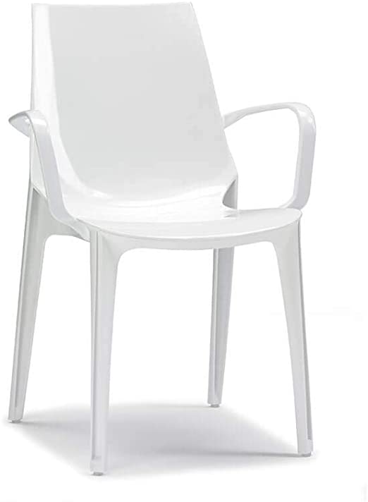 Krzesło Vanity z podłokietnikami Scab Design białe elegancja prostota minimalizm komfort wysoka jakość