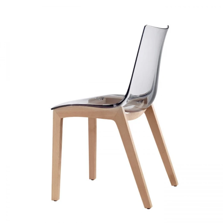 Krzesło Natural Zebra Antishock Scab Design transparentne nowoczesność minimalizm elegancja komfort wysoka jakość