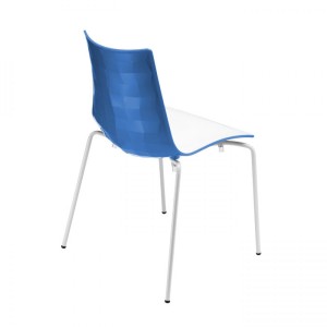 Krzesło Zebra Bicolore Scab Design biało - niebieskie