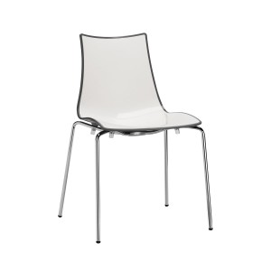 Krzesło Zebra Bicolore Scab Design biało - antracytowe