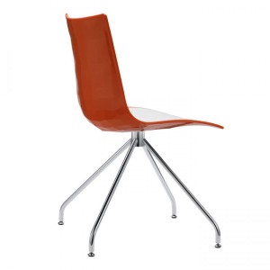 Obrotowe krzesło Zebra Bicolore Scab Design biało - czerwone