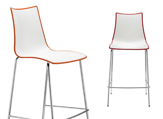 Hoker Zebra Bicolore h 80 Scab Design biało czerwony nowoczesność prostota oryginalność komfort wysoka jakość
