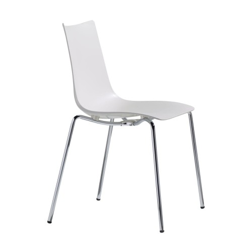 Krzesło Zebra Technopolymer Scab Design białe elegancja prostota minimalizm komfort wysoka jakość