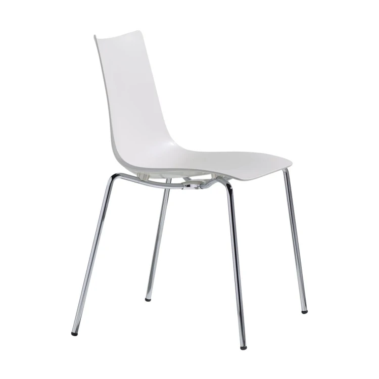 Krzesło Zebra Technopolymer Scab Design białe elegancja prostota minimalizm komfort wysoka jakość