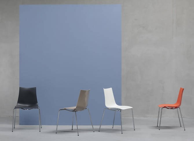 Krzesło Zebra Technopolymer Scab Design białe elegancja prostota minimalizm komfort wysoka jakość