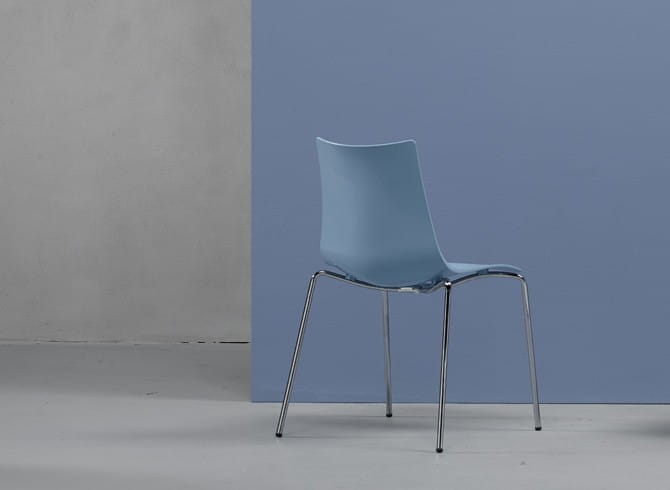 Krzesło Zebra Technopolymer Scab Design niebieskie elegancja prostota minimalizm komfort wysoka jakość