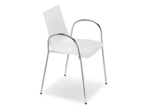 Krzesło Zebra Technopolymer z podłokietnikami Scab Design - lniany 