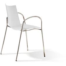 Krzesło Zebra Technopolymer z podłokietnikami Scab Design białe elegancja prostota minimalizm komfort wysoka jakość
