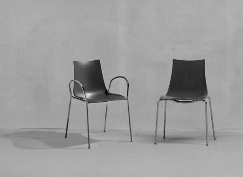 Krzesło Zebra Technopolymer z podłokietnikami Scab Design antracyt elegancja prostota minimalizm komfort wysoka jakość