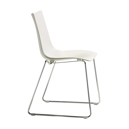 Krzesło Zebra Technopolymer Sledge Scab Design białe elegancja prostota minimalizm komfort wysoka jakość