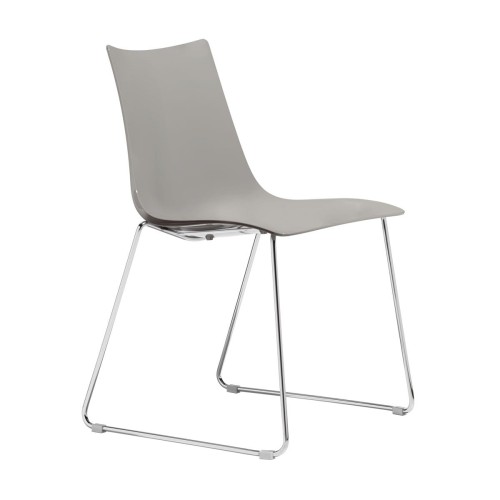 Krzesło Zebra Technopolymer Sledge Scab Design beżowe elegancja prostota minimalizm komfort wysoka jakość