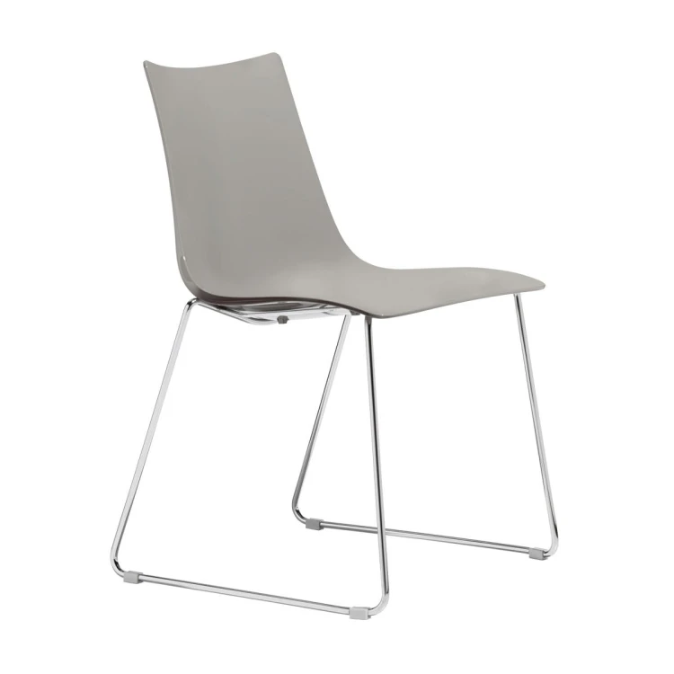 Krzesło Zebra Technopolymer Sledge Scab Design beżowe elegancja prostota minimalizm komfort wysoka jakość