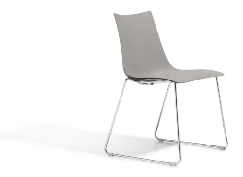 Krzesło Zebra Technopolymer Sledge Scab Design beżowe elegancja prostota minimalizm komfort wysoka jakość