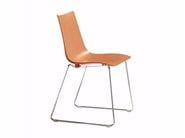 Krzesło Zebra Technopolymer Sledge Scab Design pomarańczowe elegancja prostota minimalizm komfort wysoka jakość