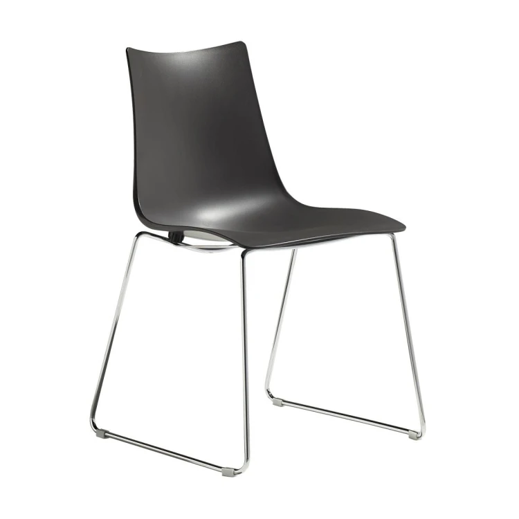 Krzesło Zebra Technopolymer Sledge Scab Design antracyt elegancja prostota minimalizm komfort wysoka jakość