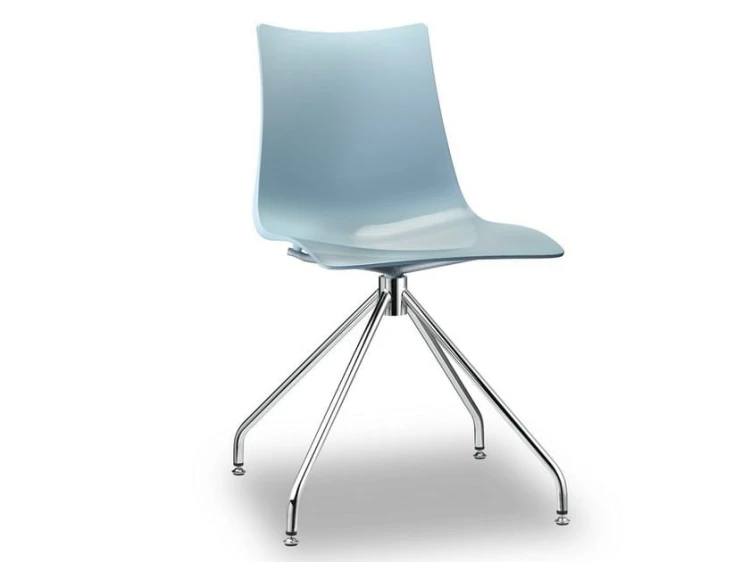 Obrotowe krzesło Zebra Technopolymer Scab Design niebieskie elegancja prostota minimalizm komfort wysoka jakość