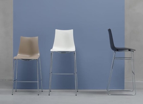 Hoker Zebra Technopolymer h 80 Scab Design beżowy elegancja prostota minimalizm komfort wysoka jakość
