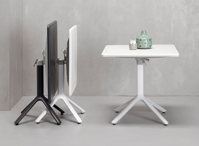Stolik Eco Folding 70x70 Scab Design biały prostota minimalizm nowoczesność funkcjonalność wysoka jakość