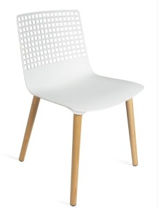 Krzesło Wire Wood Bianco